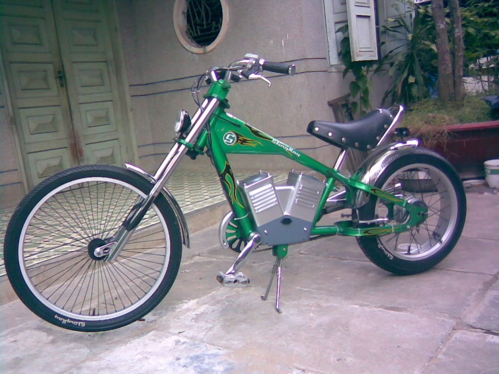 Tự chế xe đạp thường thành xe đạp điện độc nhất